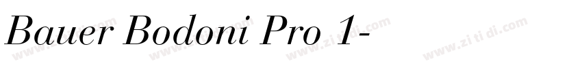 Bauer Bodoni Pro 1字体转换